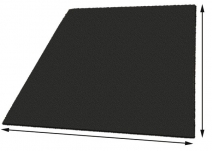 Płytka elastyczna, antypoślizgowa SlipGrip Flexi Lite Sheet, poliestrowa z włóknem szklanym, 600*600 mm, black